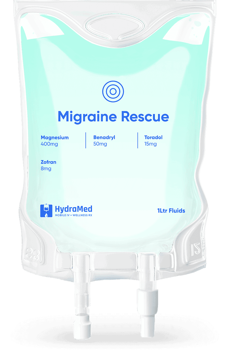 Migraine & Headaches IV Therapy Mobile IV home infusion HydraMed
